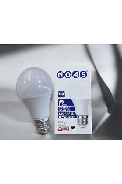Noas 9W Led Ampul 6500K Beyaz Işık 10 Adet