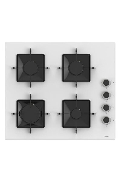 Ferre Yeni Seri FlowArt Beyaz Cam Ankastre Set ( QBL62CB + SS206 + D087 )