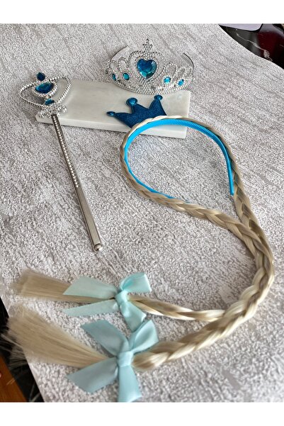 EMKSHOP Set Coroana și Săgeata Prințesei Elsa Accesoriu pentru Costum pentru Fete Model Inimă Tematică Frozen