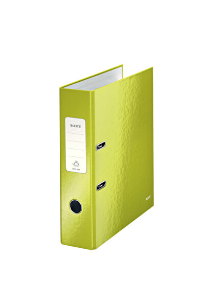 Leitz Biblioraft 180° WOW, carton laminat, A4, 80 mm, verde metalizat