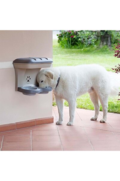 Bama Duvara Asılan Mama Standı Boz Kahverengi 48x27x42h