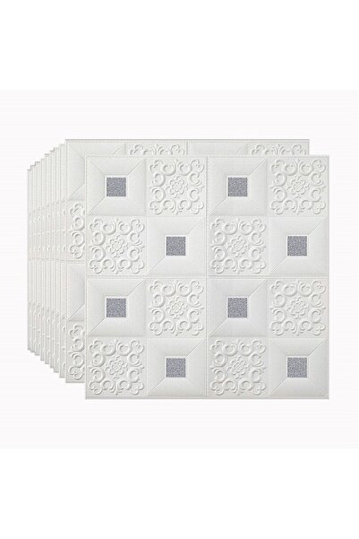 HOZRO Set 20x 3D Self-Adhesive Wallpaper HOZRO, Ceiling/Wall Design, Modern, Easy to Install, White/Grey