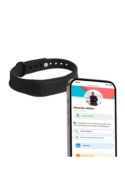 BOOSTER REVIEW Digital business card bracelet - Tap to Share NFC - iPhone and Android