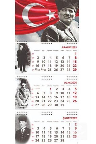 Halk Kitabevi 2026 Atatürk Gemici Duvar Takvimi - Ayyıldız