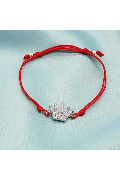 Bijuteria SORELLY Bratara Argint Snur Rosu Crown