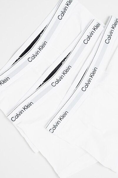 Calvin Klein Set de boxeri cu talie cu logo - 3 perechi, Alb, Alb optic, XL