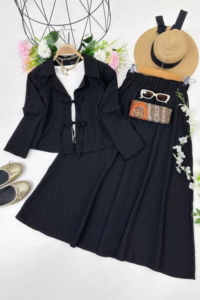 VOLT CLOTHİNG Merve Skirt Jacket Double Set