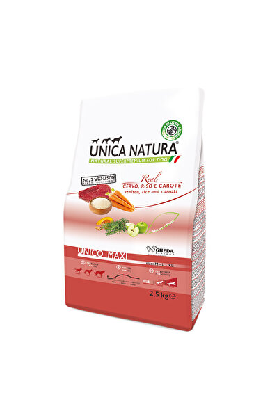 unica natura Hrana uscata pentru caini talie mare, Unica Natura, cu Cerb, ore...