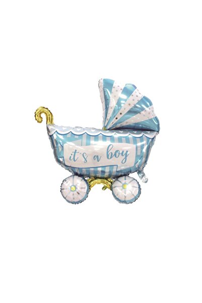 SDX Market Figurină balon folie de aluminiu tip cărucior, e un băiețel, 95 cm...