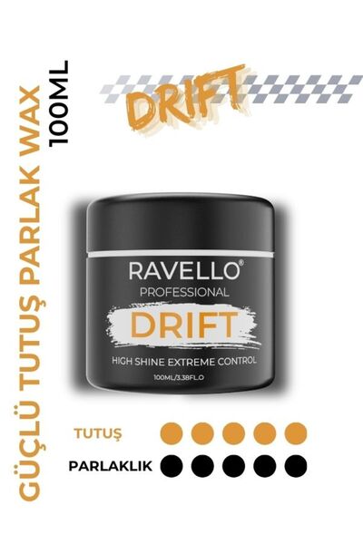 RAVELLO Drift Parlak Saç Şekillendirici Wax – Güçlü Tutuş & Yüksek Parlaklık ...