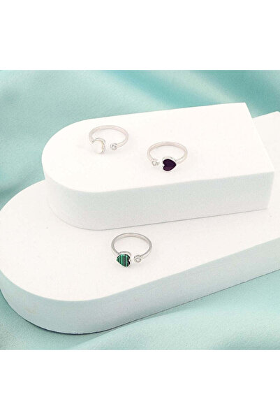 Bijuteria SORELLY Inel Argint Reglabil Inima cu Onix 12