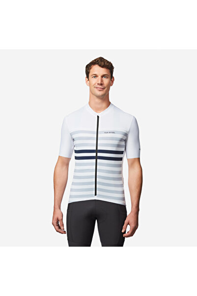Decathlon Van rysel EDR 2 Erkek Kısa Kollu Yol Bisikleti Forması Beyaz