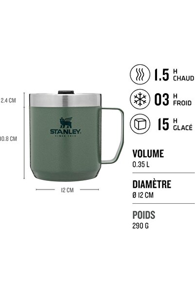 Generic STANLEY Classic Legendary Camp Mug 0.35L / 12 oz - Hammertone Green