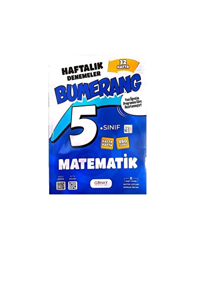 Günay Yayınları bağlam temelli 5.SINIF BUMERANG MATEMATİK HAFTALIK DENEME-YEN...