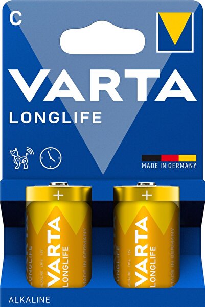 Varta Longlife Alkalin C Boy Pil 2'Li Paket