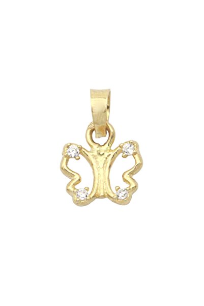 Bijuteria SORELLY Pandantiv Aur 14k Fluture cu Pietre Zirconia