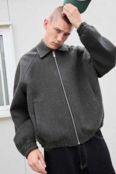 Bershka Synthetic wool trucker jacket