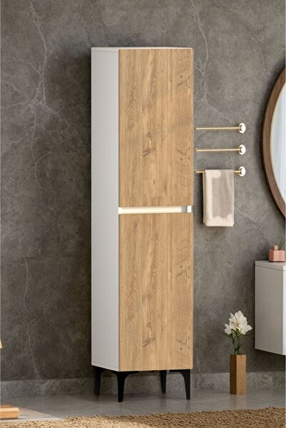 ANALİTİK MOBİLYA Polen 2 Kapaklı Çok Amaçlı Boy Banyo,Kiler,Balkon,Mutfak Dol...