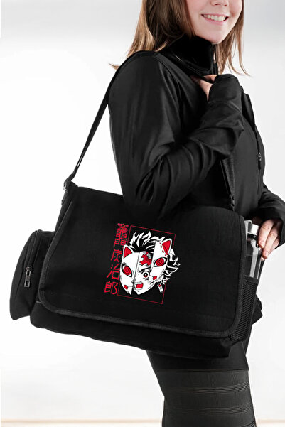 Köstebek Black Anime Demon Slayer Tanjiro Kamado Y2K Arm Bag