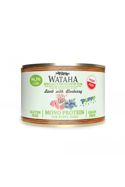 Wataha Conserva MONO PROTEIN Puppy, 94, 3% Carne, Cu Miel, Afine Si Sfecla, 200g