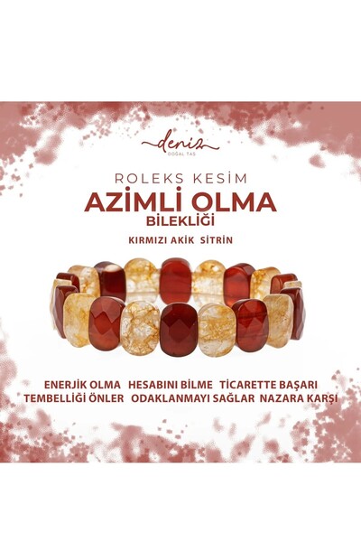 Deniz Doğal Taş Certified Diligence Natural Stone Wide Cut Bracelet 1
