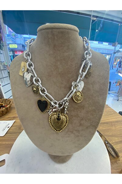 Ezgdesign ZARA MODEL charmlı çelik kolye