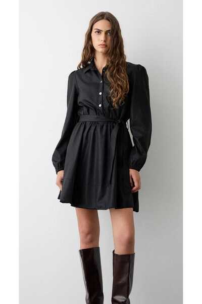 BSB Mini deri görünümlü elbise