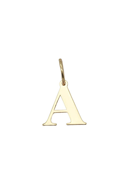 Bijuteria SORELLY Μενταγιόν από χρυσό 14 καρατίων με το αρχικό A σε εκτύπωση