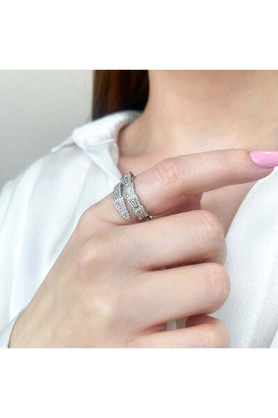 Bijuteria SORELLY Inel Argint Sarpe cu Pietre Albe 12