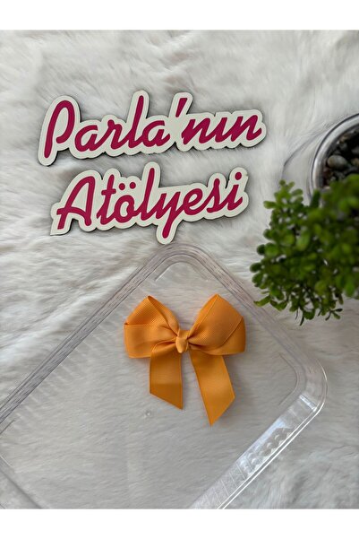 SOFT Girl's Orange Bow Hairpin with Alligator Clip
