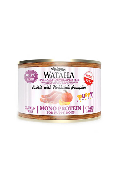 Wataha Conserva MONO PROTEIN Puppy, 94, 3% Carne, Cu Iepure, Mar Si Dovleac H...