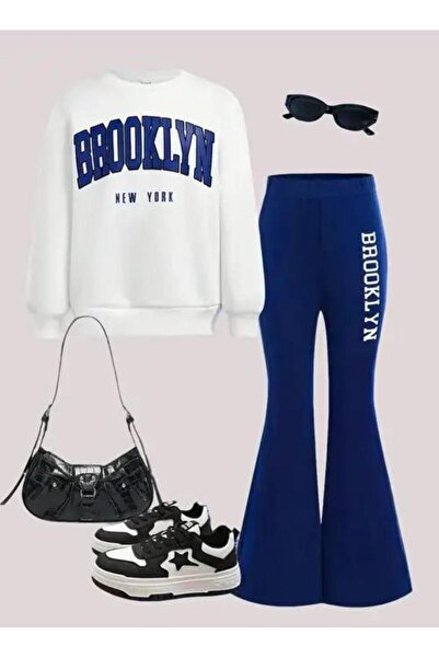 VESTIR BIEN Set de 2 piese Top alb Brooklyn și pantaloni scurți Spanish Girl,...
