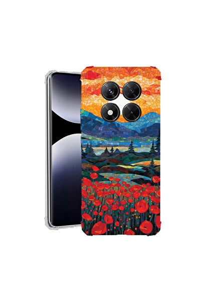 bestcase Carcasă spate antișoc pentru Xiaomi Redmi Note 14 Pro 5G, maci în apus de soare, 1938409 AS 1274