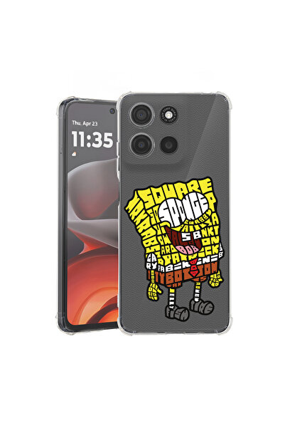 bestcase Carcasă spate antișoc pentru Motorola Moto G75, Calligraphy Sponge B...