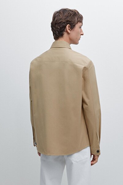 Massimo Dutti Cepli pamuk karışımlı ince ceket