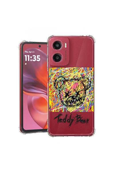 bestcase Carcasă spate antișoc pentru Motorola Moto G05, model ursuleț de plu...