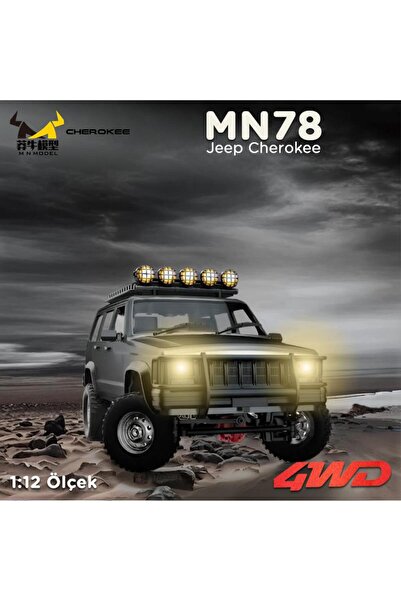 MN Model MN78 1/12 Jeep Cherokee 4x4 RC Model Crawler Offroad Truck Uzaktan Kumandalı Araba RTRGümüş