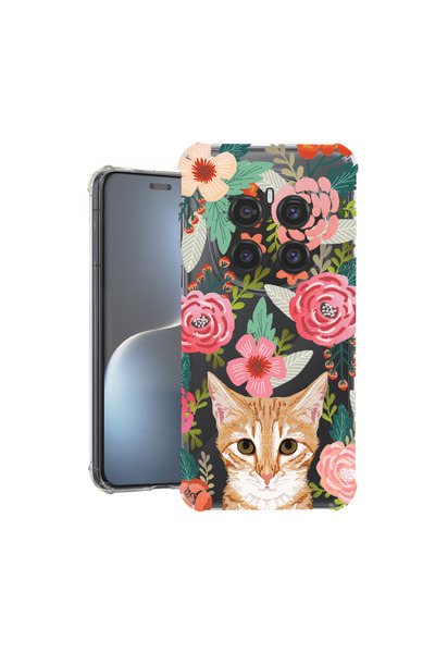 bestcase Carcasă spate antișoc pentru Honor Magic7 Pro, pisică și flori, 1926...