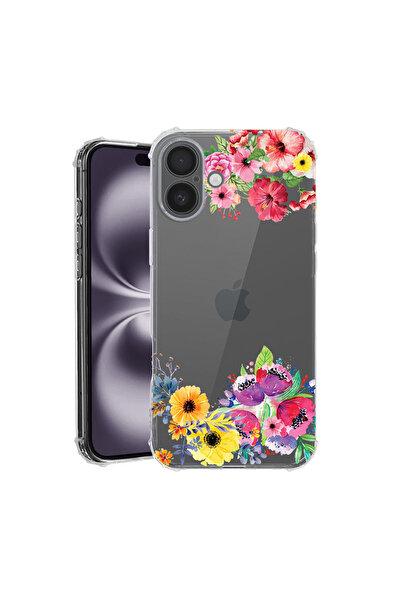 bestcase Αντικραδασμική θήκη πλάτης για Apple iPhone 16 Plus, λουλούδια, AS 56