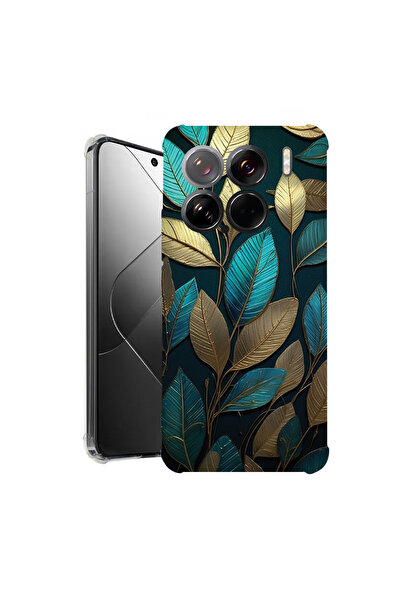 bestcase Carcasă spate antișoc pentru Xiaomi 15, pene aurii, 1926363 AS 1164