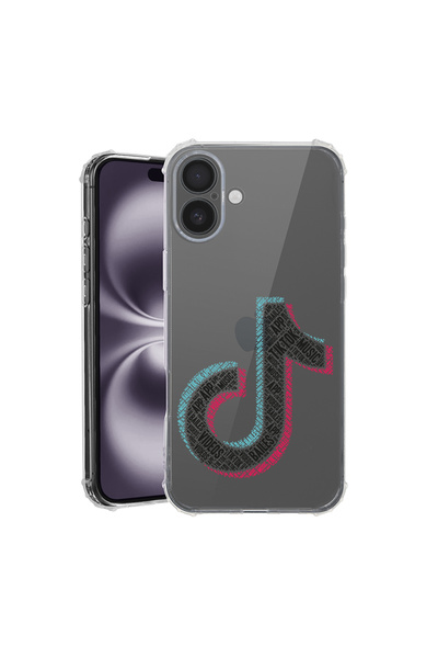 bestcase Αντικραδασμική θήκη πλάτης για Apple iPhone 16, Καλλιγραφία TikTok, ...