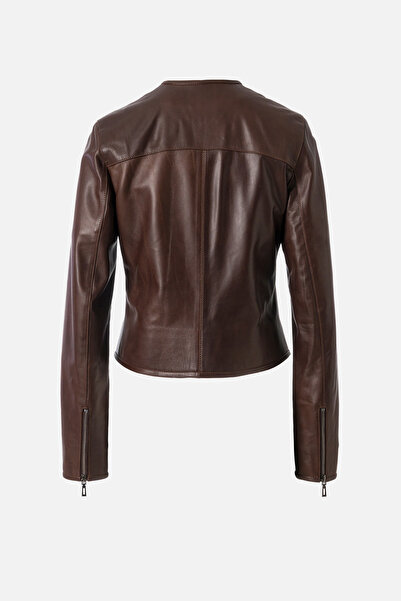 Dericlub Lily Women's Real Leather Coat Findik