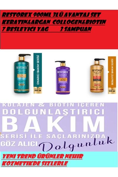 Restorex 900 ML 3 LÜ SET