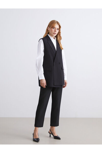 LC Waikiki New Season Double-Breasted Collar Women's Classic Vest