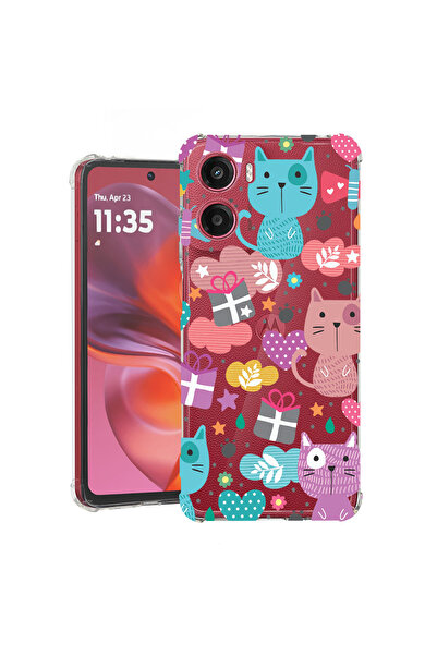 bestcase Carcasă spate antișoc pentru Motorola Moto E15, Lovely Cat, 1988242 ...