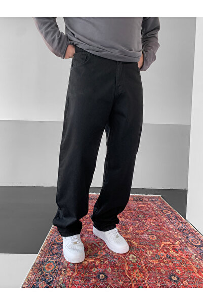 NO1 KONSEPT Antrasit Baggy Kalıp Rahat Kesim Jean Pantolon