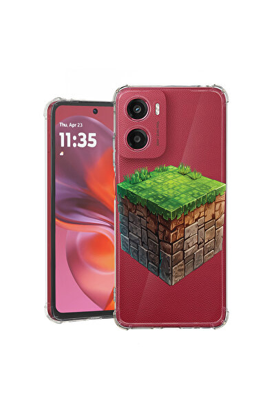 bestcase Carcasă spate antișoc pentru Motorola Moto G05, Minecraft World, 192...
