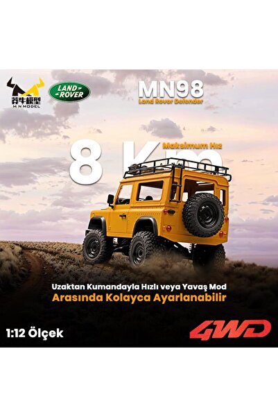 MN Model MN98 V2 1/12 Land Rover Defender D90 4WD RC Model Crawler Offroad Uzaktan Kumandalı Araba T