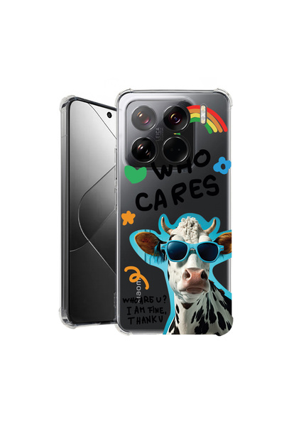 bestcase Carcasă spate antișoc pentru Xiaomi 15, Cool Cow - Who Cares?, 19263...