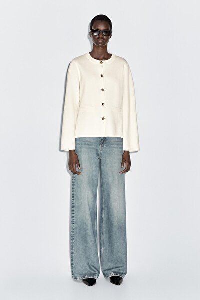 Massimo Dutti %100 yün triko hırka